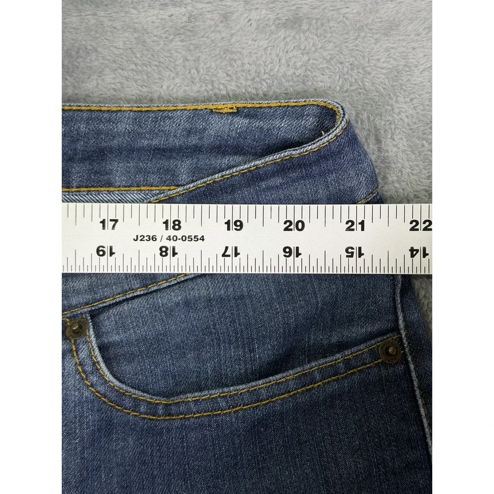 Michael Kors Jeans Womens 18W Plus Blue Dark Wash High Rise Baggy Wide‎ Leg